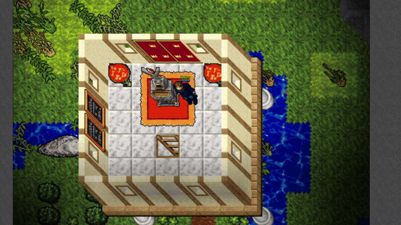 The imbuing shrine in its room, on the island.