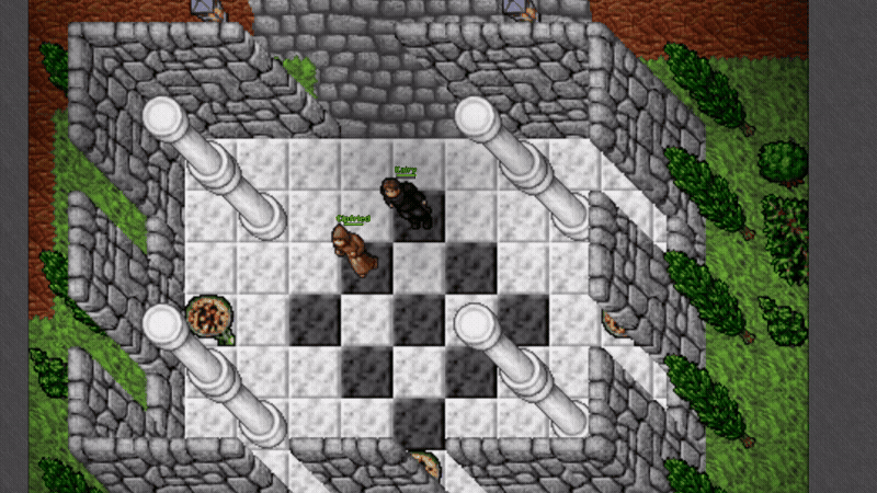 A player stall open for business, on the island.